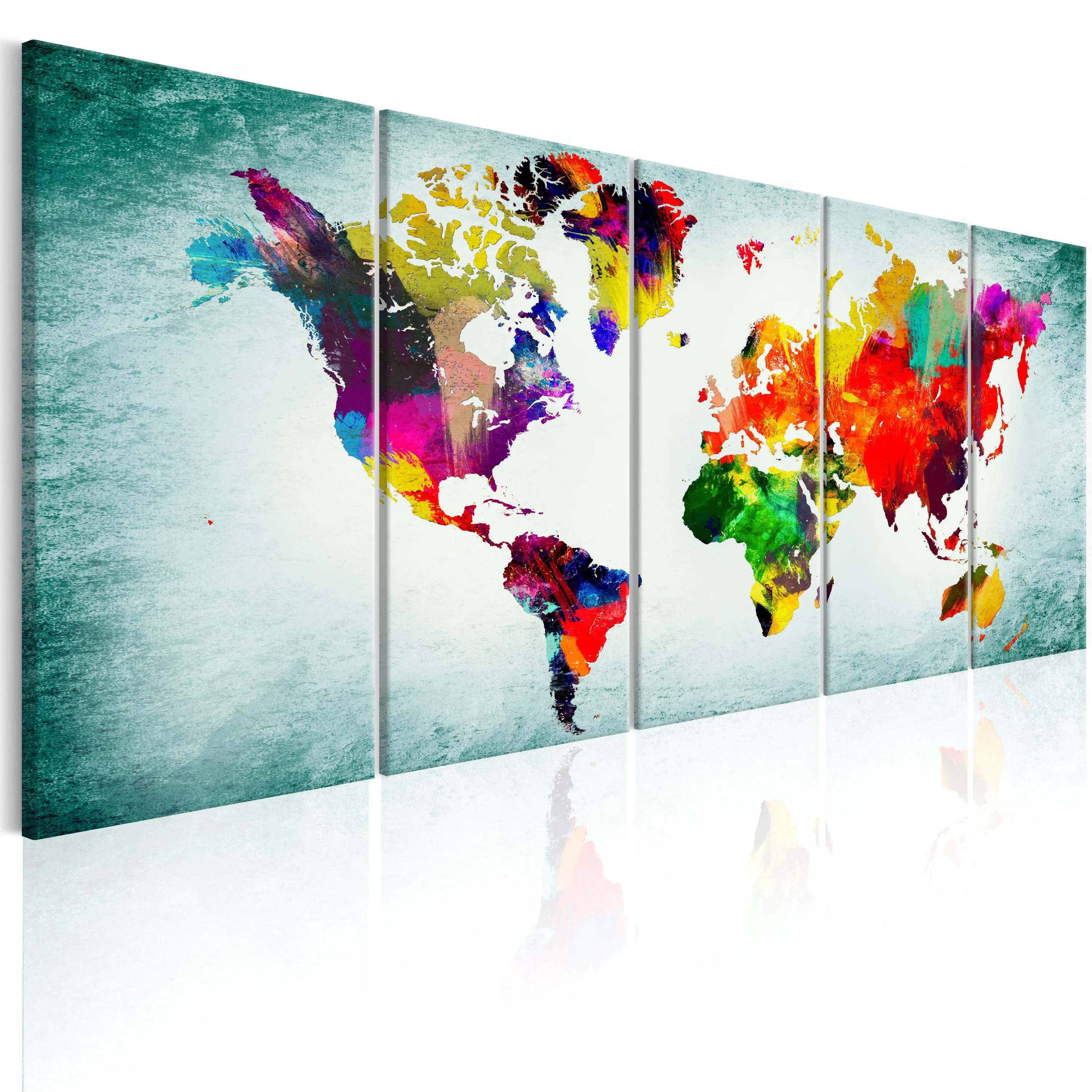 World Map Green Vignette 200 x 80 cm
